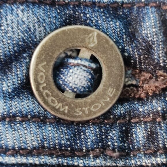 Volcom 2x4 jeans tight fit denim blue men's youth size 26 - Picture 10 of 13